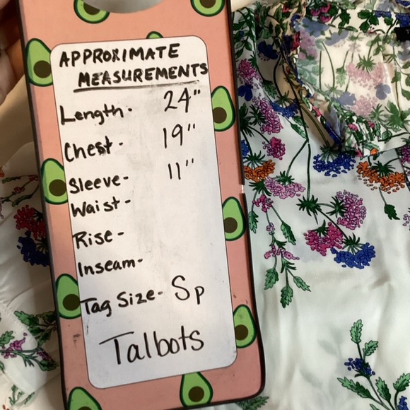 Talbots Floral Print Ruffle Trim Blouse - Picture 8 of 8